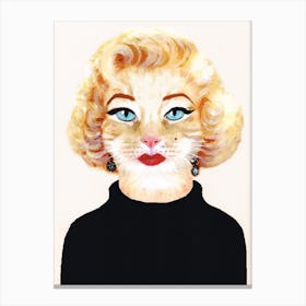 Marilyn Monroe Cat Canvas Print