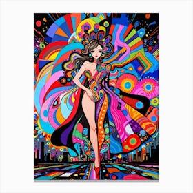 Psychedelic Woman 2 Canvas Print