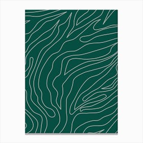 Minimal Abstract Green Canvas Print