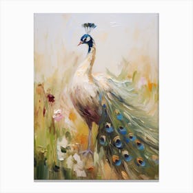 Bird Painting Peacock 1 Canvas Print