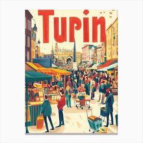 Aihrgdesign A 1970s Inspired Travel Poster For Turin Depictin E8adc771 2e2b 407a A8f9 1a60ddaf7796 0 Canvas Print