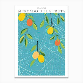 Mercado De La Fruta Mango Illustration 4 Poster Canvas Print