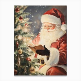 Santa Reading A Book 1 Canvas Print