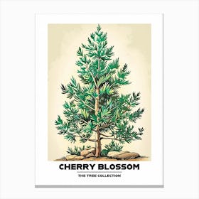 Cherry Blossom Tree Storybook Illustration 4 Poster Canvas Print