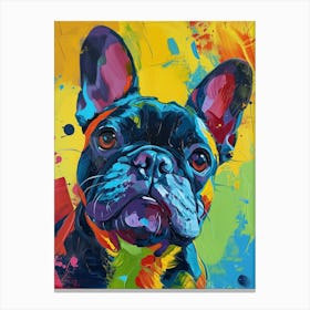 French Bulldog Color oil painting Canvas Print