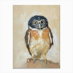 Spectacled Owl Japanese Painting 1 Canvas Print