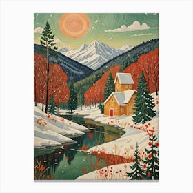 Winter In The Mountains Canvas Print