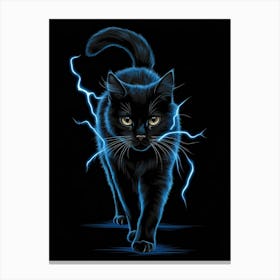 Lightning Cat Canvas Print