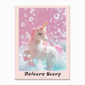 Toy Unicorn In The Bubble Bath 2 Poster Toile