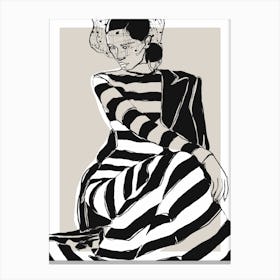 Striped Dress Canvas Print