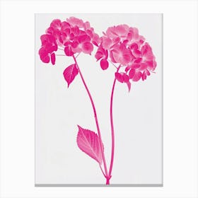 Hot Pink Hydrangea 2 Canvas Print