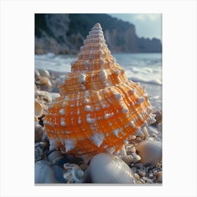 Sea Shell On The Beach Canvas Print