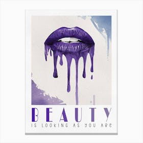 Purple Lip Canvas Print