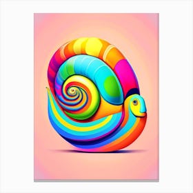 Full Body Snail Colourful Pop Art Canvas Print