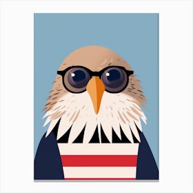 Little Eagle Wearing Sunglasses Canvas Print
