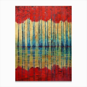 'Red Trees' Canvas Print