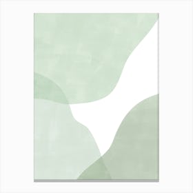 Pastel Green Organic Shapes Canvas Print