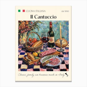 Il Cantuccio Trattoria Italian Poster Food Kitchen Canvas Print