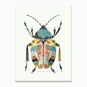 Colourful Insect Illustration Beetle 20 Canvas Print