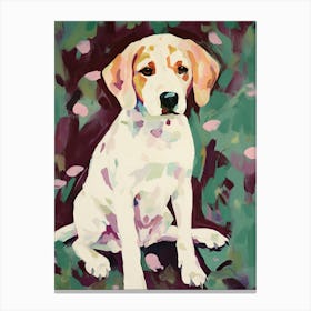 A Beagle Dog Painting, Impressionist 3 Canvas Print