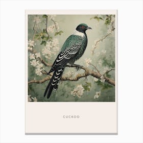 Ohara Koson Inspired Bird Painting Cuckoo 3 Poster Canvas Print