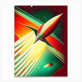 Space Time Vintage Sketch Space Canvas Print