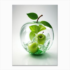 Apple In Glass Canvas Print