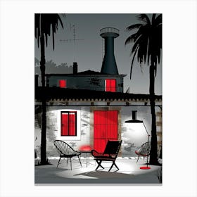 House At Night 2 Canvas Print