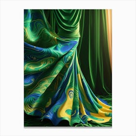 Green And Blue Dress Canvas Print