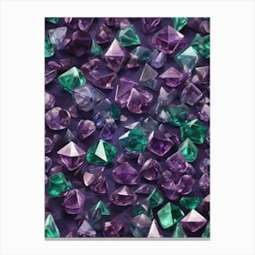 Purple And Green Gemstones Canvas Print