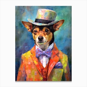 Pawfectly Dapper; A Dog 'S Fashion Tale In Oil Canvas Print