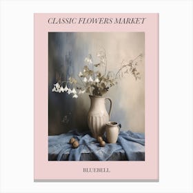 Classic Flowers Market Bluebell Floral Poster 2 Canvas Print