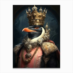 Penguin King Canvas Print