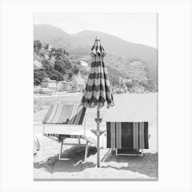Positano Flair - Italy Travel Photography - Black And White Canvas Print