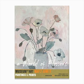 A World Of Flowers, Van Gogh Exhibition Poppy 3 Canvas Print
