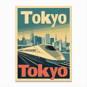 Aihrgdesign A Mid Century Modern Travel Poster For Tokyo Show 0dda53ba C866 4058 B67c E0d8428a4516 2 Canvas Print