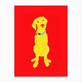 Dog With Red Nose Canvas Print