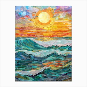 Sunset Over The Ocean 68 Canvas Print