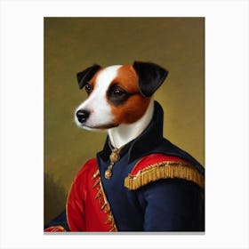 Parson Russell Terrier 2 Renaissance Portrait Oil Painting Canvas Print