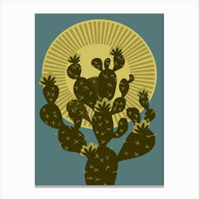 Cactus Blue Canvas Print