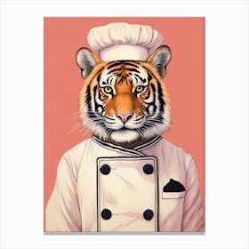 Tiger Illustrations Wearing A Chef Uniform 2 Canvas Print