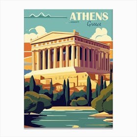 Athens, Greece travel poster Canvas Print