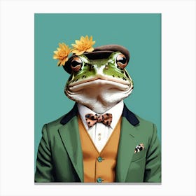 Frog In A Suit (27) Canvas Print