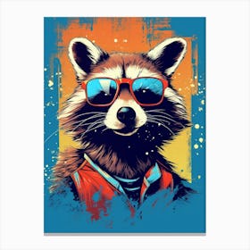 Raccoon Wearing Sunglasses 1 Canvas Print