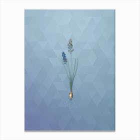 Vintage Autumn Squill Botanical Art on Summer Song Blue n.0695 Canvas Print