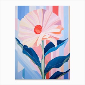 Gerbera Daisy 7 Hilma Af Klint Inspired Pastel Flower Painting Canvas Print
