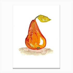 Pear Watercolor Painting Canvas Print