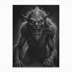 Mystic creepy Troll Sketch Canvas Print