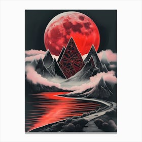 Red Moon 1 Canvas Print