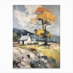 A Cottage In The English Country Side Painting 4 Canvas Print